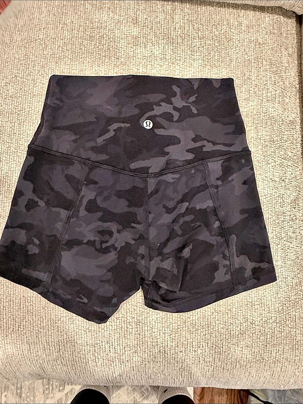 Lululemon Align Short Camo Athletic Shorts in Black